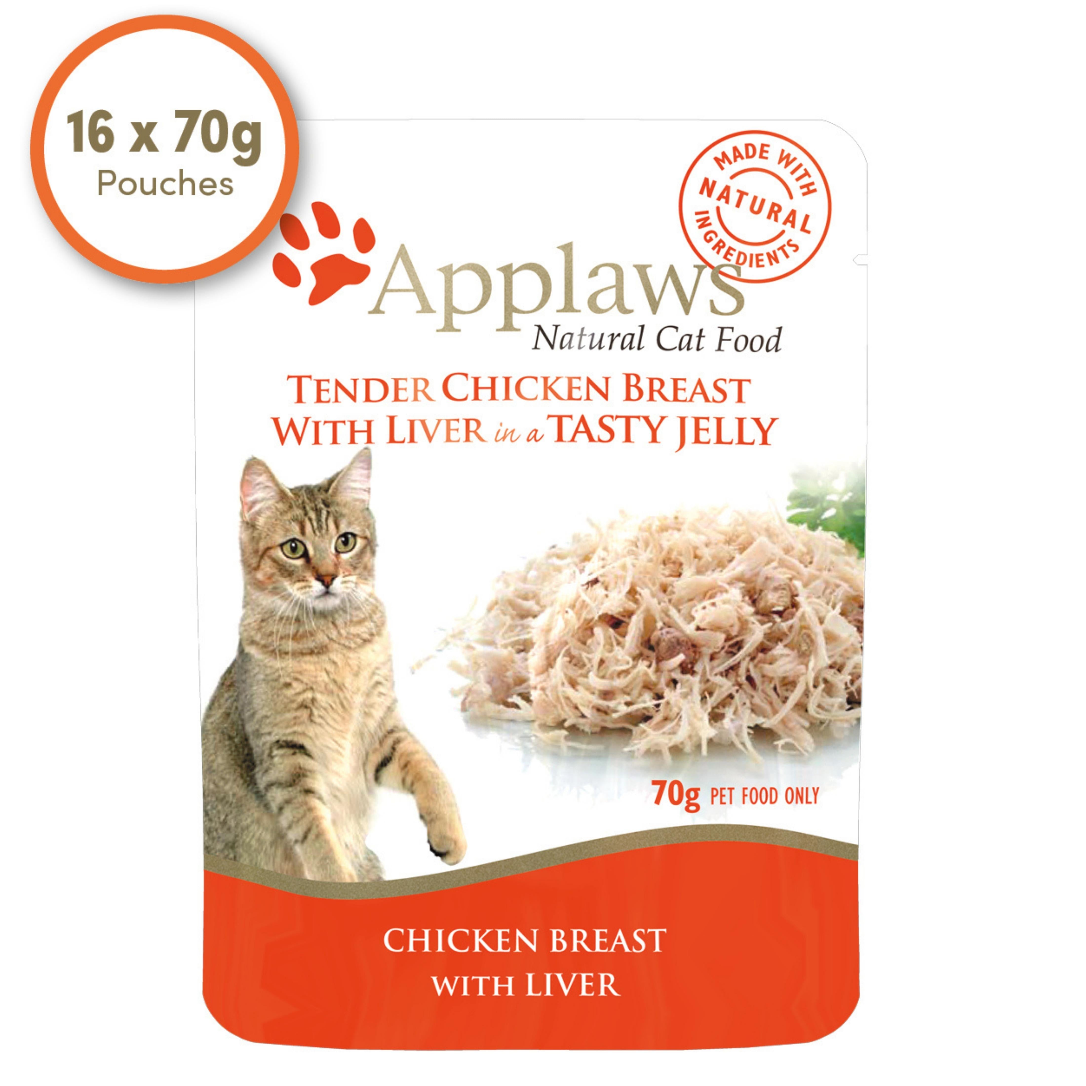 Applaws Cat Wet Food 70g Tender Chicken Breast with Liver in a Tasty Jelly