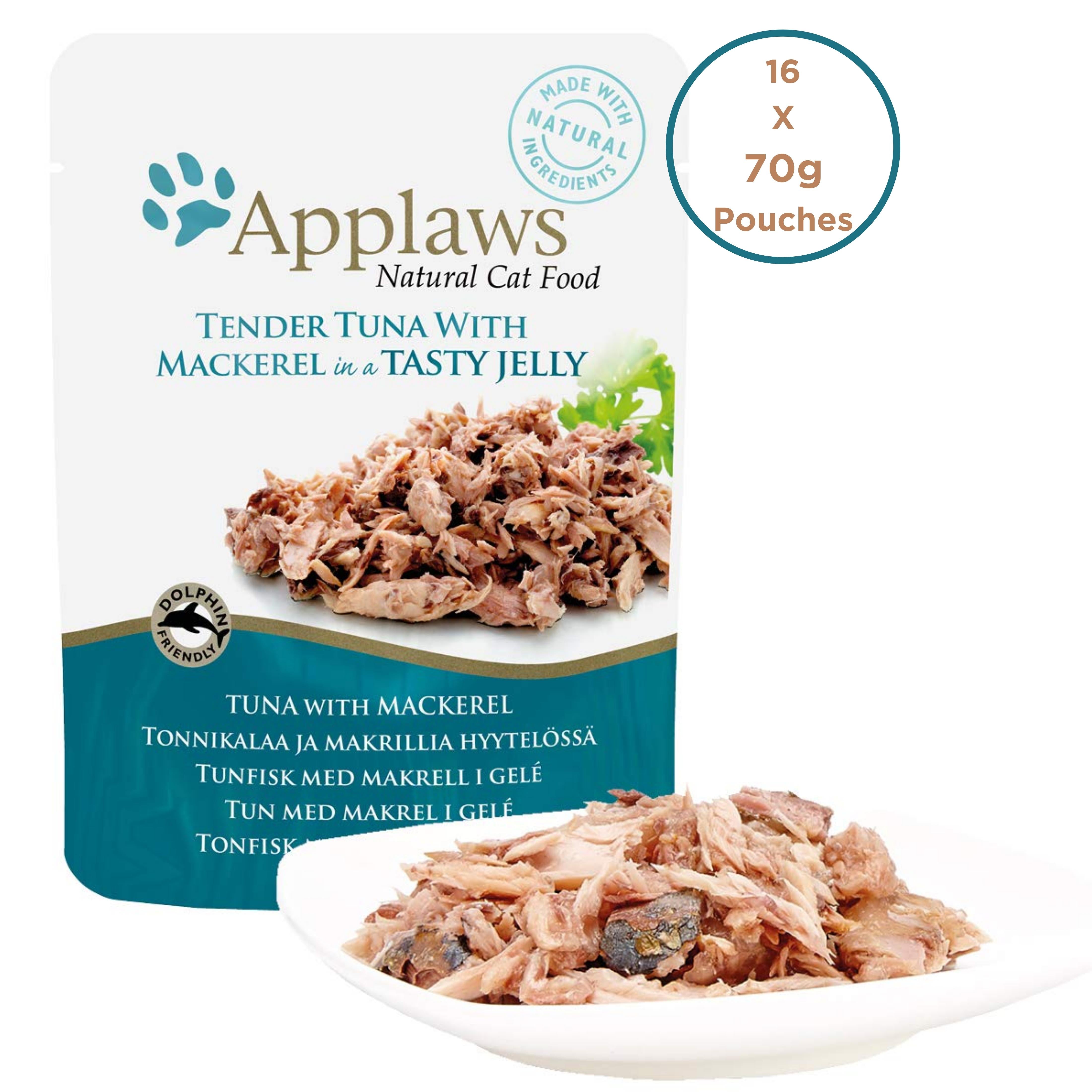 Applaws Cat Wet Food 70g Tender Tuna with Mackerel in a Tasty Jelly