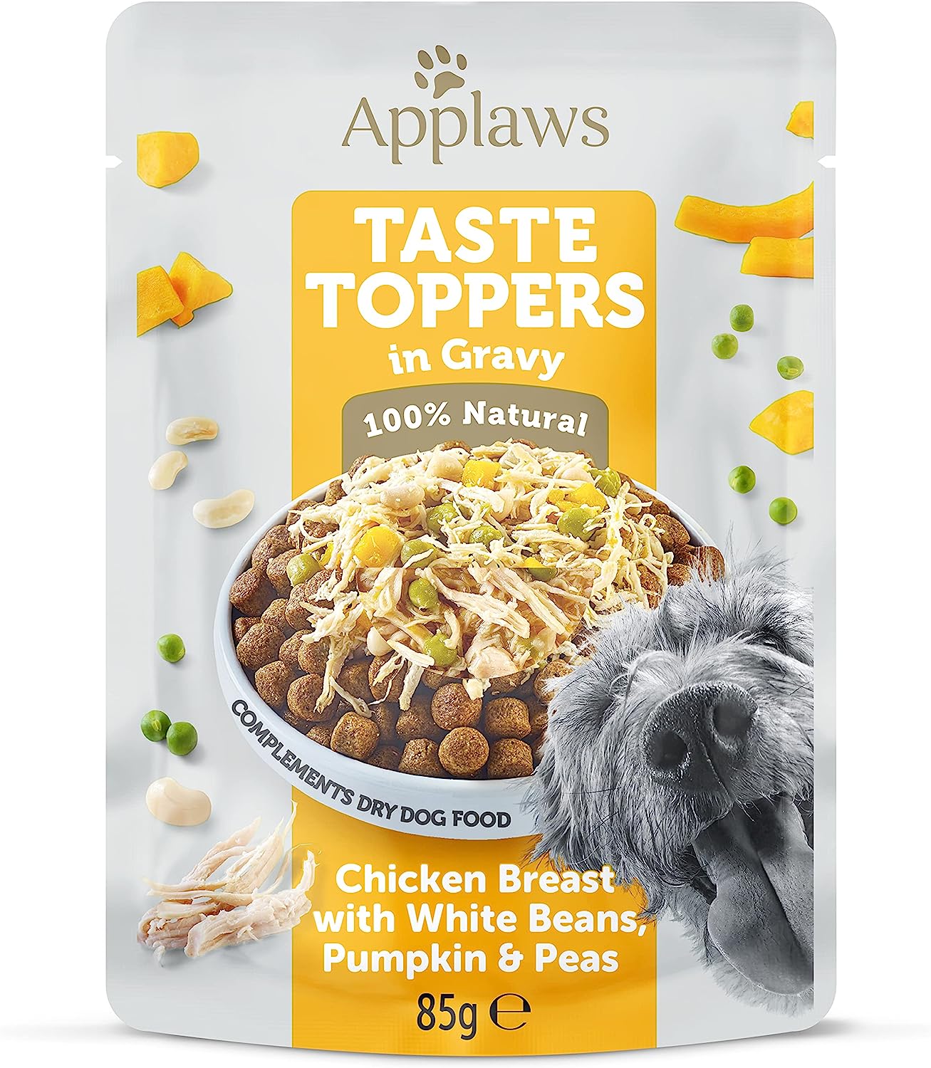 Applaws Wet Dog Food Chicken Breast With White Beans Pumpkin & Peas 85 Gm Pouch Pack Of 12