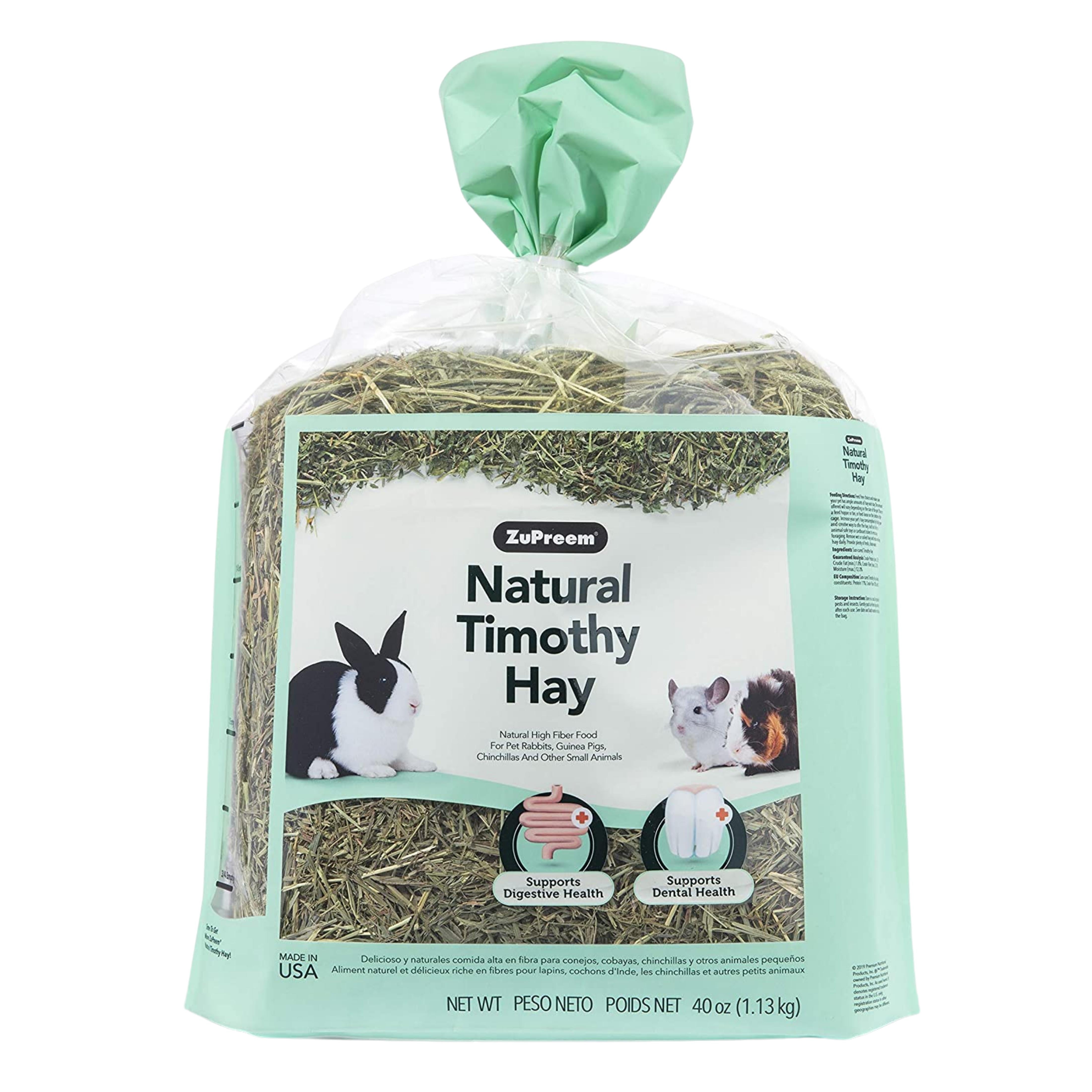 Zupreem Timothy Naturals Premium Timothy Hay for Small Animals 1.13-kg