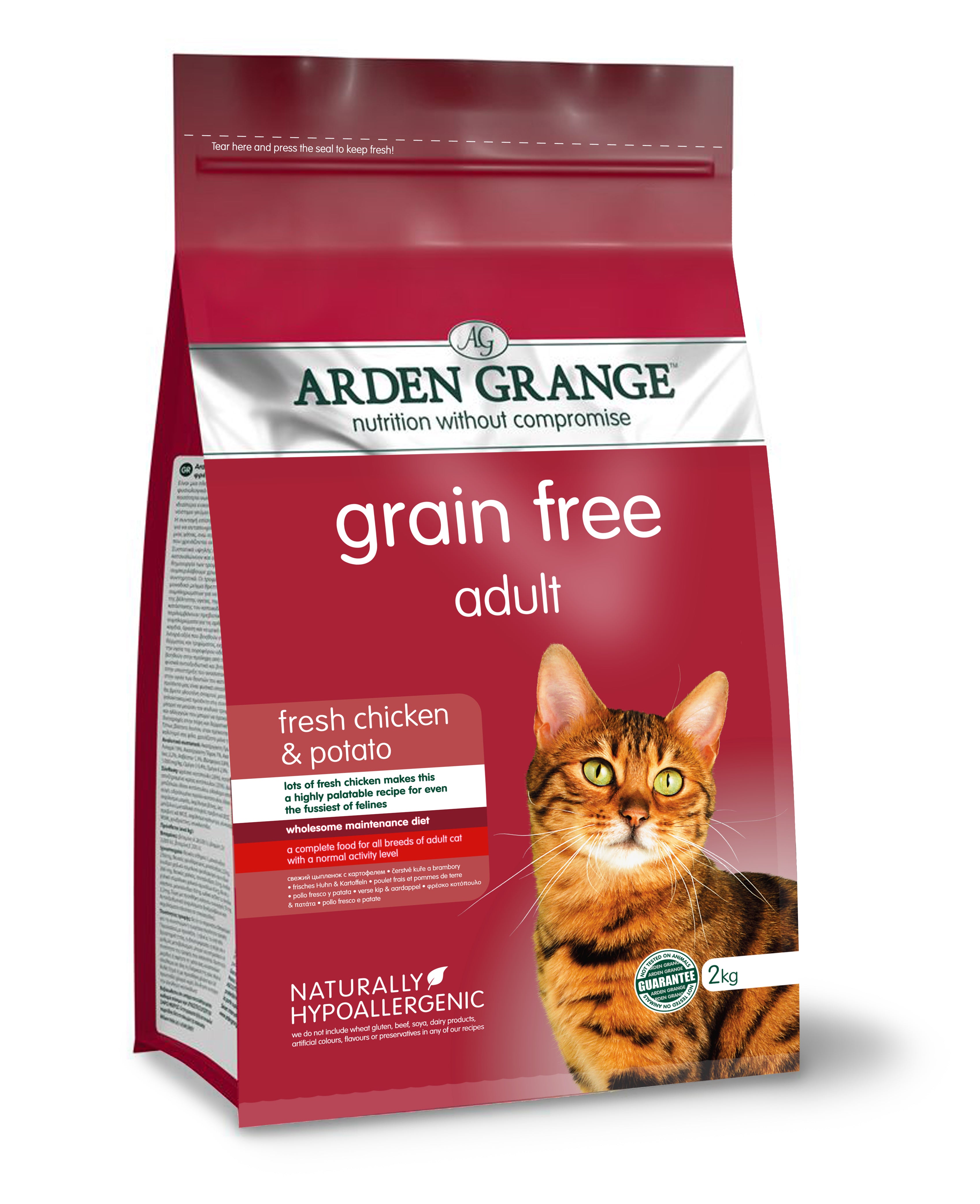 Arden Grange Dry Adult Cat Food Chicken & Potato 2-kg