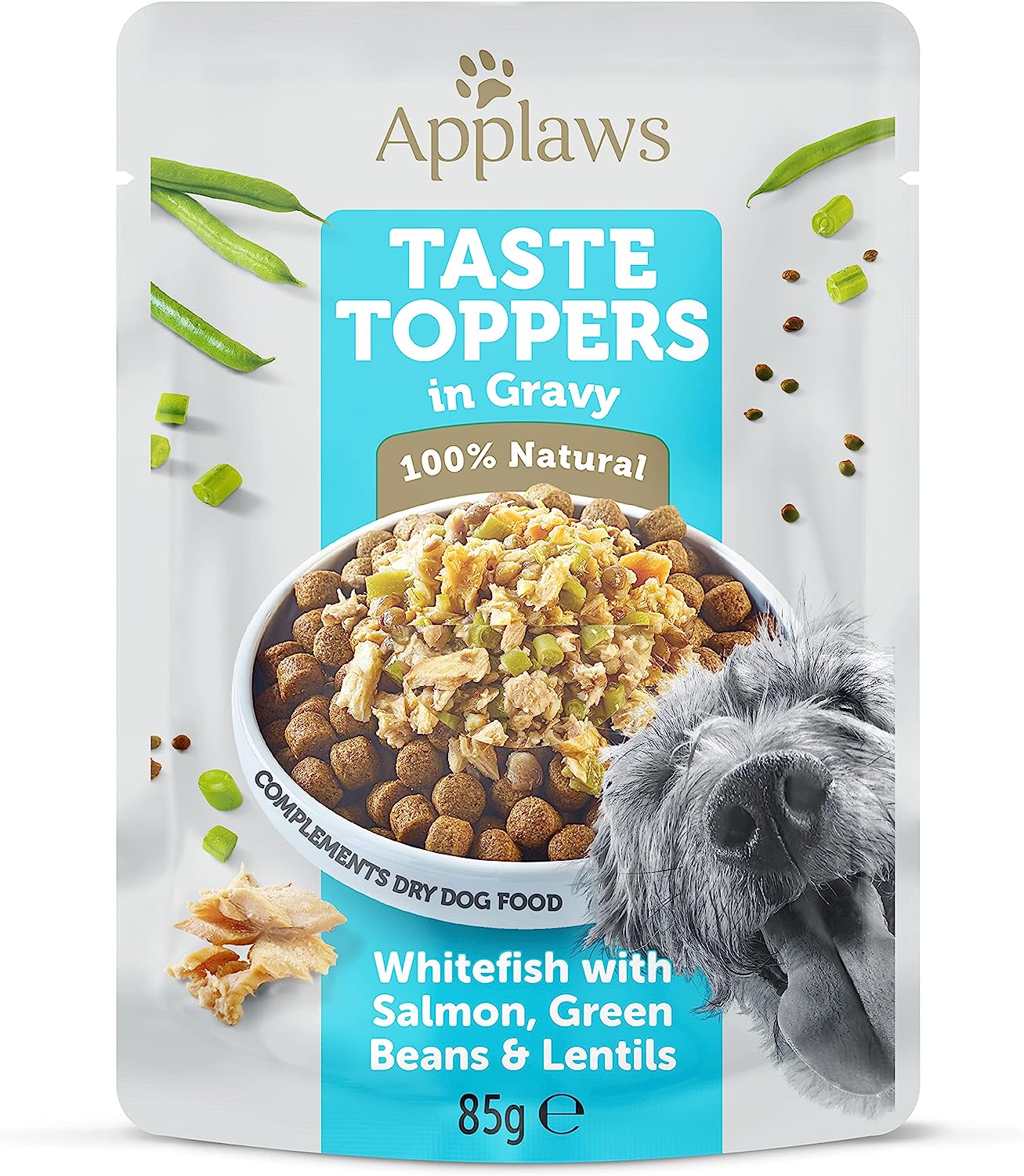 Applaws Wet Dog Food White Fish With Salmon Green Beans & Lentils 85 Gm Pouch Pack Of 12