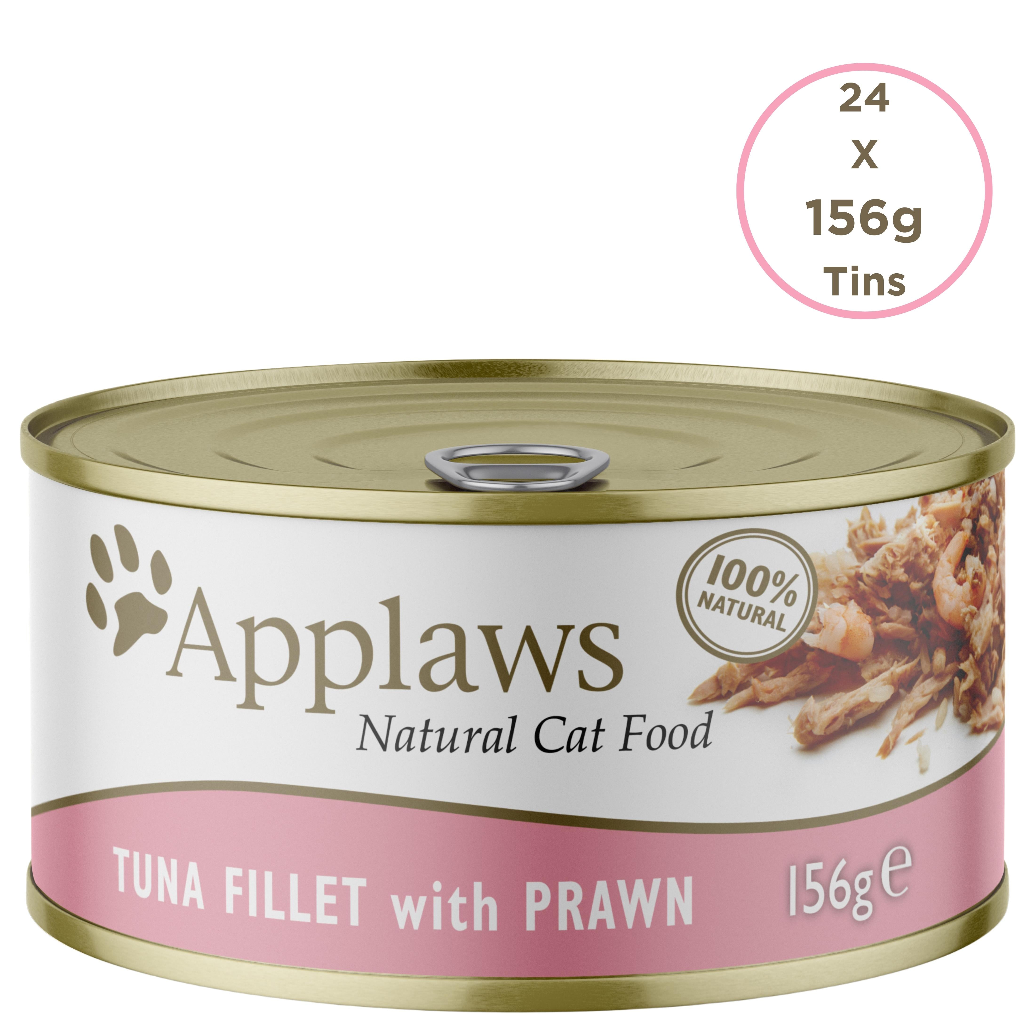 Applaws Cat Wet Food 156g Tuna Fillet and Prawns in Broth