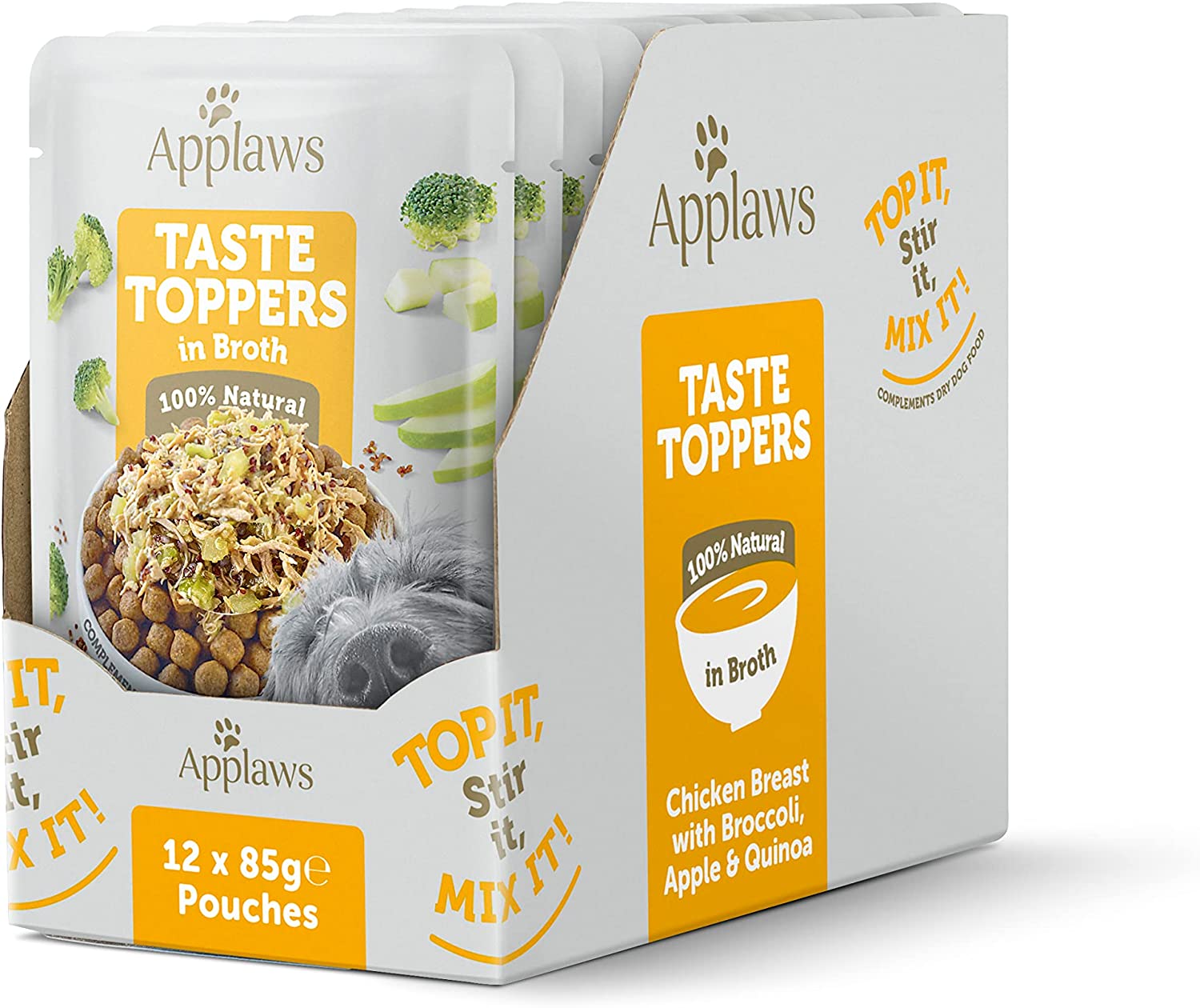 Applaws Wet Dog Food Chicken Breast With Broccoli Apple & Quinoa 85 Gm Pouch Pack Of 12